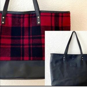 - G.h. Bass & co Genuine Leather tote; rever…